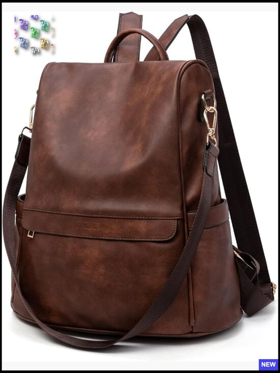 Women Backpack Purse PU Leather Anti-theft Casual Shoulder Bag Fashion Ladies